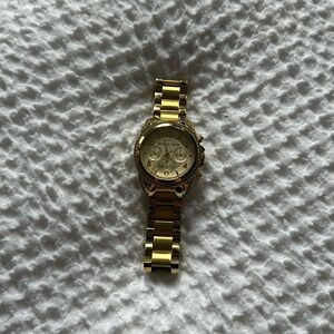 Michael Kors Women's Ritz Stainless Steel Watch with Crystal Topring